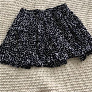 Black & white floral skirt